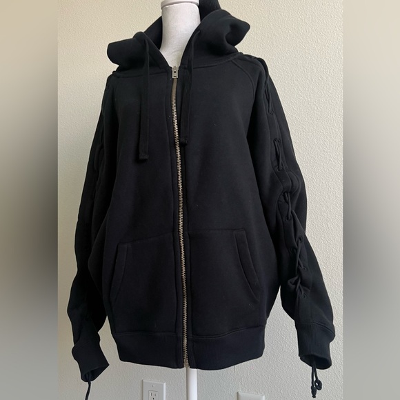 IRO 100% COTTON Black oversized Hoodie Jacket - Picture 13 of 16